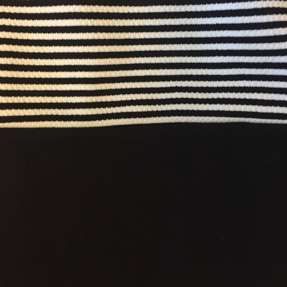 LOFT Black and White Fitted Striped Dress 10 - Picture 5 of 8